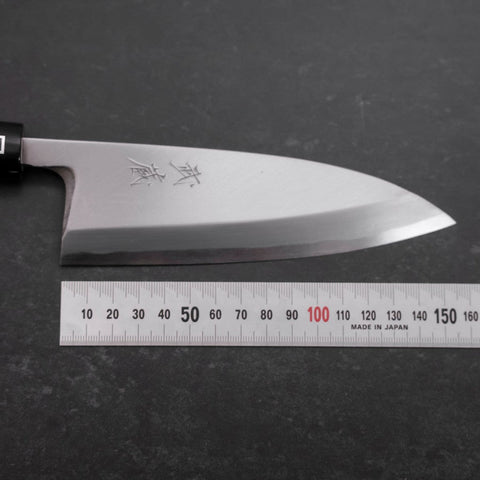 Deba White Steel #2 Kasumi Büffelhorn und Magnolienholz Griff 150mm-[Musashi]-[Japan-Küchenmesser]