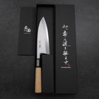 Deba White Steel #2 Kasumi Büffelhorn und Magnolienholz Griff 150mm-[Musashi]-[Japan-Küchenmesser]