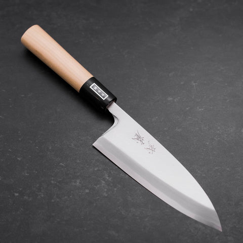 Deba White Steel #2 Kasumi Büffelhorn und Magnolienholz Griff 150mm-[Musashi]-[Japan-Küchenmesser]