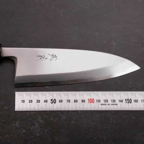 Deba White Steel #2 Kasumi Büffelhorn und Magnolienholz Griff 165mm-[Musashi]-[Japan-Küchenmesser]