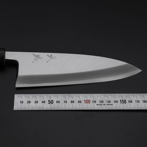 Deba White Steel #2 Kasumi Buffalo Magnolia Handle 180mm (7”)-[Musashi]-[Japanese-Kitchen-Knives]
