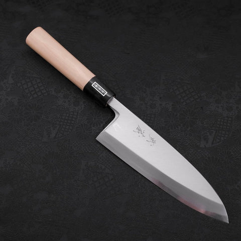 Deba White Steel #2 Kasumi Büffelhorn und Magnolienholz Griff 180mm-[Musashi]-[Japan-Küchenmesser]