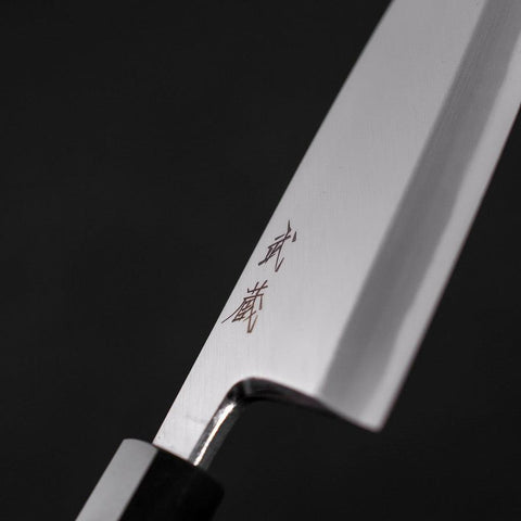 Deba White Steel #2, Kasumi Büffelhorn und Teak Griff, 180mm-[Musashi]-[Japan-Küchenmesser]