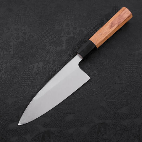 Deba White Steel #2 Kasumi Büffelhorn und Teakholz Griff 150mm-[Musashi]-[Japan-Küchenmesser]