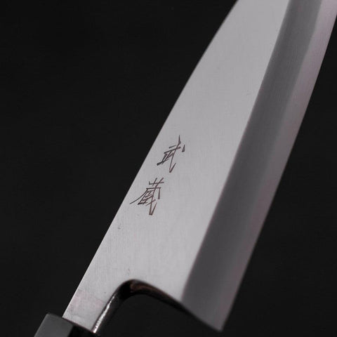 Deba White Steel #2 Kasumi Büffelhorn und Teakholz Griff 150mm-[Musashi]-[Japan-Küchenmesser]