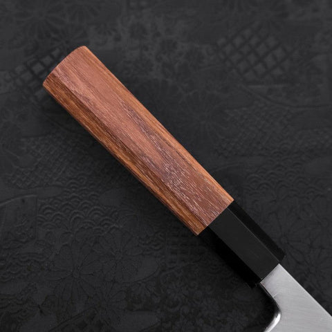 Deba White Steel #2 Kasumi Büffelhorn und Teakholz Griff 150mm-[Musashi]-[Japan-Küchenmesser]