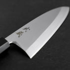 Deba White Steel #2 Kasumi Büffelhorn und Teakholz Griff 150mm-[Musashi]-[Japan-Küchenmesser]