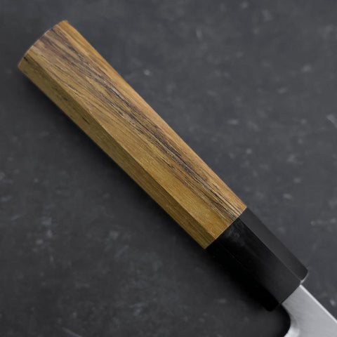 Deba White Steel #2 Kasumi Büffelhorn und Teakholz Griff 150mm-[Musashi]-[Japan-Küchenmesser]