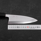 Deba White Steel #2 Kasumi Büffelhorn und Teakholz Griff 150mm-[Musashi]-[Japan-Küchenmesser]