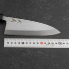 Deba White Steel #2 Kasumi Büffelhorn und Teakholz Griff 150mm-[Musashi]-[Japan-Küchenmesser]