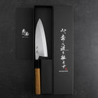Deba White Steel #2 Kasumi Büffelhorn und Teakholz Griff 150mm-[Musashi]-[Japan-Küchenmesser]