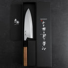 Deba White Steel #2 Kasumi Büffelhorn und Teakholz Griff 165mm-[Musashi]-[Japan-Küchenmesser]