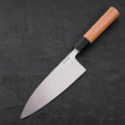 Deba White Steel #2 Kasumi Büffelhorn und Teakholz Griff 180mm-[Musashi]-[Japan-Küchenmesser]