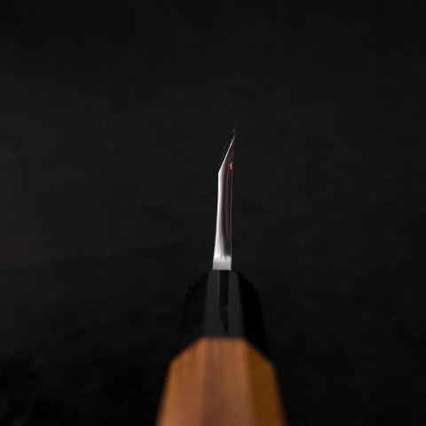 Deba White Steel #2 Kasumi Büffelhorn und Teakholz Griff 180mm-[Musashi]-[Japan-Küchenmesser]