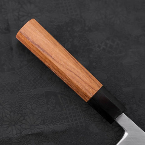 Deba White Steel #2 Kasumi Büffelhorn und Teakholz Griff 180mm-[Musashi]-[Japan-Küchenmesser]