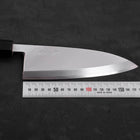 Deba White Steel #2 Kasumi Büffelhorn und Teakholz Griff 180mm-[Musashi]-[Japan-Küchenmesser]