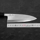 Deba White Steel #2 Kasumi Büffelhorn und Teakholz Griff 180mm-[Musashi]-[Japan-Küchenmesser]