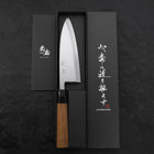 Deba White Steel #2 Kasumi Büffelhorn und Teakholz Griff 180mm-[Musashi]-[Japan-Küchenmesser]