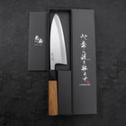 Deba White Steel #2 Kasumi Büffelhorn und Teakholz Griff 180mm-[Musashi]-[Japan-Küchenmesser]