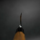 Deba White Steel #2 Kasumi Büffelhorn und Teakholz Griff 195mm-[Musashi]-[Japan-Küchenmesser]