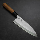 Deba White Steel #2 Kasumi Büffelhorn und Teakholz Griff 195mm-[Musashi]-[Japan-Küchenmesser]