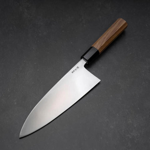 Deba White Steel #2 Kasumi Büffelhorn und Teakholz Griff 210mm-[Musashi]-[Japan-Küchenmesser]