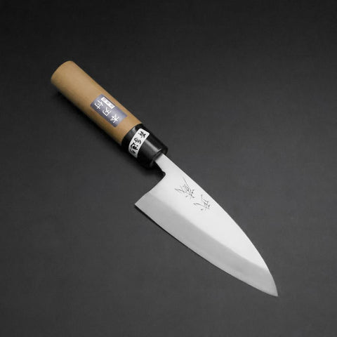 Deba White Steel #2 Kasumi Cherry Handle 120mm-[Musashi]-[Japanese-Kitchen-Knives]