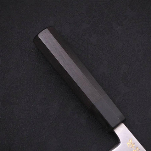 Deba White Steel #2 Kasumi Chokin "Drache" Büffelhorn und Ebenholz Griff 180mm-[Musashi]-[Japan-Küchenmesser]