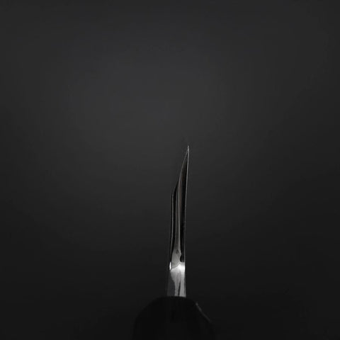 Deba White Steel #2 Kasumi Chokin Gold Sakura-Fuji Buffalo Ebony Handle 150mm (5.9”)-[Musashi]-[Japan-Küchenmesser]