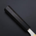 Deba White Steel #2 Kasumi Chokin Gold Sakura-Fuji Buffalo Ebony Handle 150mm (5.9”)-[Musashi]-[Japan-Küchenmesser]