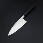 Deba White Steel #2 Kasumi Chokin Gold Sakura-Fuji Büffelhorn und Ebenholz Griff 150mm-[Musashi]-[Japan-Küchenmesser]
