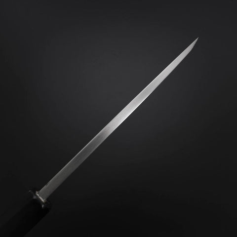 Deba White Steel #2 Kasumi Chokin Gold Sakura-Fuji Büffelhorn und Ebenholz Griff 150mm-[Musashi]-[Japan-Küchenmesser]