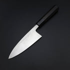 Deba White Steel #2 Kasumi Chokin Silber Drache Büffelhorn und Ebenholz Griff 150mm-[Musashi]-[Japan-Küchenmesser]