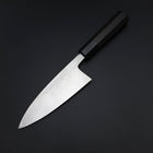 Deba White Steel #2 Kasumi Chokin Silver Dragon Buffalo Ebony Handle 150mm (5.9”)-[Musashi]-[Japan-Küchenmesser]