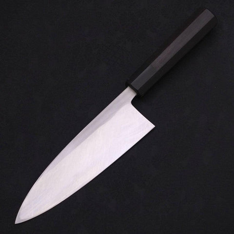 Deba White Steel #2 Kasumi Chokin Silver Dragon Buffalo Ebony Handle 170mm (6.7”)-[Musashi]-[Japan-Küchenmesser]