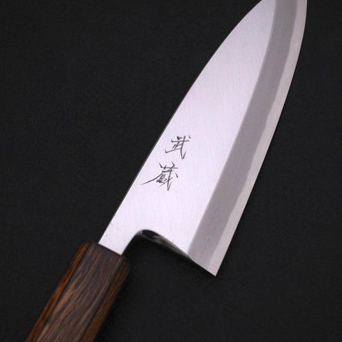 Deba White Steel #2, Kasumi Sumi Urushi Griff, 165mm-[Musashi]-[Japan-Küchenmesser]