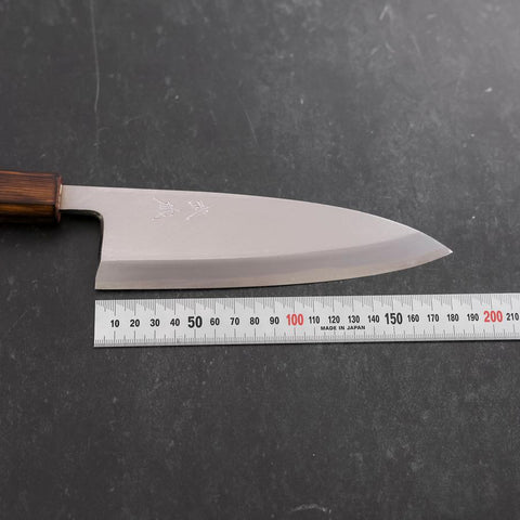 Deba White Steel #2 Kasumi Sumi Urushi Griff 180mm-[Musashi]-[Japan-Küchenmesser]