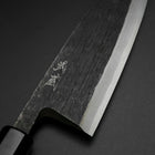 Deba White Steel #2 Kurouchi Büffelhorn und Ebenholz Griff 180mm-[Musashi]-[Japan-Küchenmesser]