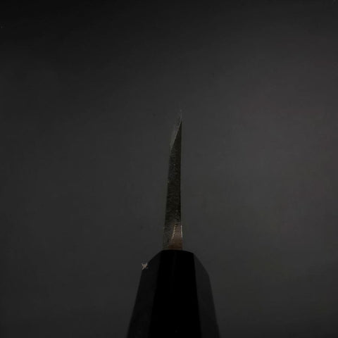 Deba White Steel #2 Kurouchi Büffelhorn und Ebenholz Griff 180mm-[Musashi]-[Japan-Küchenmesser]