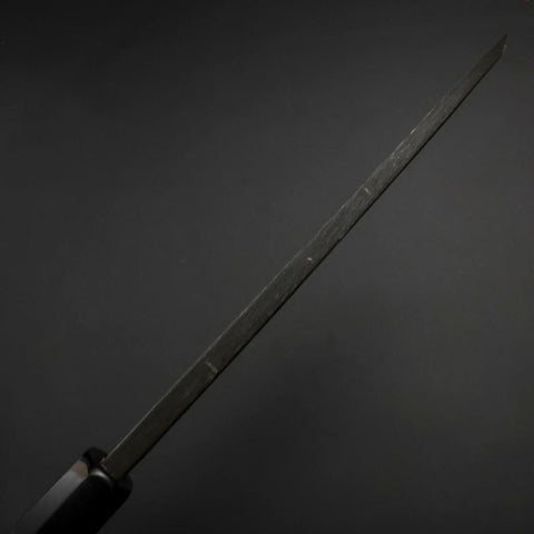 Deba White Steel #2 Kurouchi Büffelhorn und Ebenholz Griff 180mm-[Musashi]-[Japan-Küchenmesser]