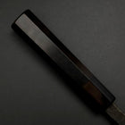 Deba White Steel #2 Kurouchi Büffelhorn und Ebenholz Griff 180mm-[Musashi]-[Japan-Küchenmesser]