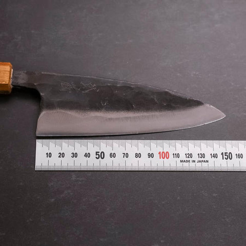 Deba White Steel #2 Kurouchi Eichenholz Griff 150mm-[Musashi]-[Japan-Küchenmesser]