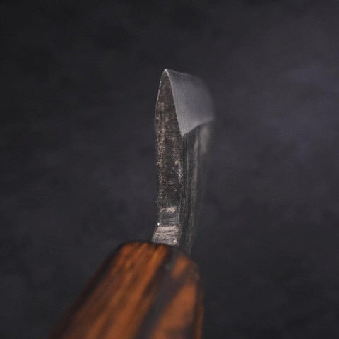 Deba White Steel #2 Kurouchi Sumi Urushi Griff 105mm-[Musashi]-[Japan-Küchenmesser]