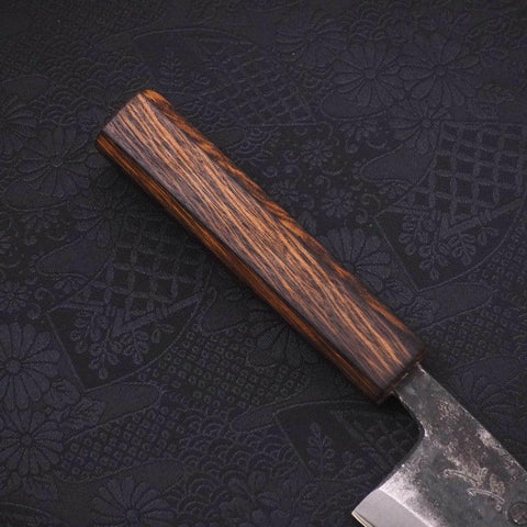 Deba White Steel #2 Kurouchi Sumi Urushi Griff 105mm-[Musashi]-[Japan-Küchenmesser]