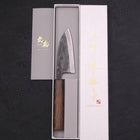 Deba White Steel #2 Kurouchi Sumi Urushi Griff 105mm-[Musashi]-[Japan-Küchenmesser]