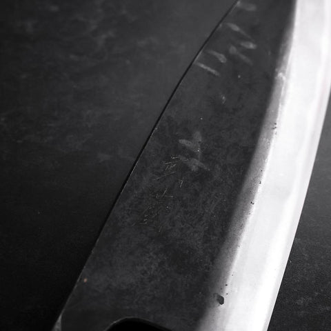 Deba White Steel #2, Kurouchi Sumi Urushi Griff, 180mm-[Musashi]-[Japan-Küchenmesser]