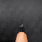 Deba White Steel #2 Kurouchi Tsuchime Büffelhorn und Teakholz Griff 180mm-[Musashi]-[Japan-Küchenmesser]
