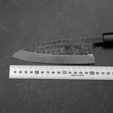 Deba White Steel #2 Kurouchi Tsuchime Kirschholz Griff 150mm-[Musashi]-[Japan-Küchenmesser]
