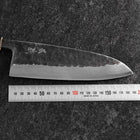 Deba White Steel #2 Kurouchi Tsuchime Kirschholz Griff 180mm-[Musashi]-[Japan-Küchenmesser]