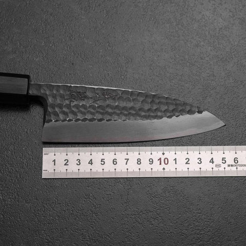 Deba White Steel #2 Kurouchi Tsuchime Walnussholz Griff 150mm-[Musashi]-[Japan-Küchenmesser]